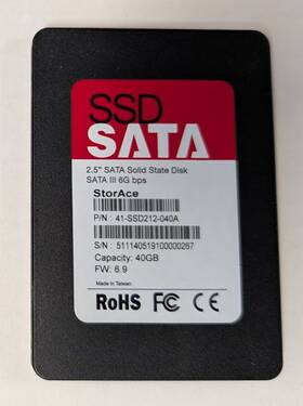 41-ssd212-040a Pioneer Pos Storace 2.5 Inch Solid State Disk Sata3 6gbps 40gb Fw 6.9