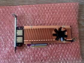 Qm2-2p410g2t Qnap Dual Pcie Gen4 Nvme Ssd And 10gbe Port Expansion Card