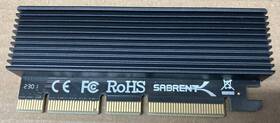 Sabrent 445040123129 M.2 Nvme Ssd To Pcie X16/x8/x4 Adapter Card With Heatsink