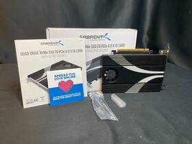Ec-p4bf Sabrent Black Quad-drive Nvme Ssd To Pcie 4x16 Adapter Card