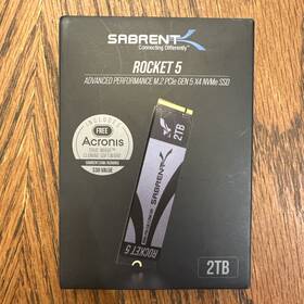 Sb-rkt5-2tb Sabrent Rocket 5 2tb Internal Ssd M.2 Pcie Gen X4 Nvme Extreme Speed 14gb/s