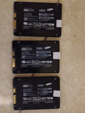 250gb...mz-75e250 Samsung Lot Of 3... 850 Evo 250gb...mz-75e250... Ssd 2.5 Inch Sata...tested