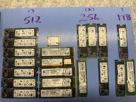 256-512-1 Samsung Lot 21 For Parts M.2 Nvme / Sata Tb Several Brands
