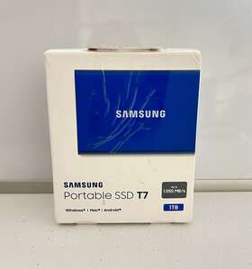 Mu-pc1t0 Samsung 313044317370 T7 Portable Ssd 1tb Indigo Blue Up-to 1 050mb/s Usb 3.2 Gen2