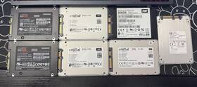 500-525gb Samsung Lot Of 7 2.5in Sata Iii Ssds Major Brands Tested With Crystaldiskinfo
