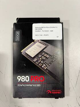 Mz-v8p500 Samsung 887276404271 980 Pro 500gb Nvme Ssd