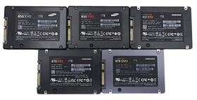 M27le1t0 Samsung Lot Of 5 1tb Ssd 2.5 Inch 7mm Sata Iii Solid State Drive Mixed Models Wiped