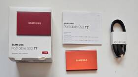Mu-pc2t0r Samsung Mu-pc2tor T7 2tb Portable Solid State Drive Ssd - Red