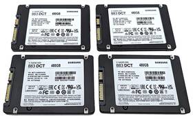 Mz7lh480hahq Samsung Mz-7lh480n Lot Of 4 V-nand 883 Dct 480gb Sata Iii 2.5 Inch Ssd