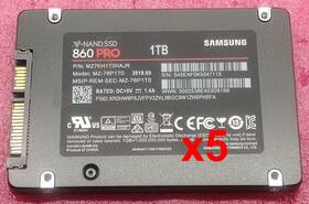 Mz7kh1t0hajr Samsung 1tb - Mz-76p1t0 860 Pro V-nand 2.5 Inch Sata Internal Ssd Lot Of 5