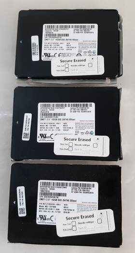 Mz7lf192hcgs-000l1 Samsung Lot Of 3 192gb Sata 6gbps 2.5 Inch Ssd Tested Secure Erased