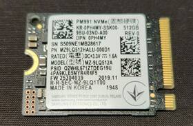 Mz9lq512halu-000d1 Samsung Pm991 Pcie Nvme M.2 Ssd 512gb 2230 Mz-9lq512a 96% - 98% Health