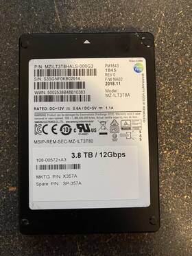 Mzilt3t8hals-000g3 Samsung 3.8tb Sas 12gb/s 2.5 Inch Ssd