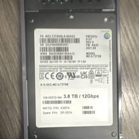Mzilt3t8hbls-00ag3 Samsung Mz-ilt37bb 3.8tb Sas 2.5 Inch Internal Ssd 12gbps Black