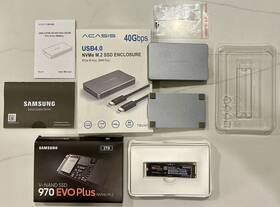 Mzv7s250bw Samsung 970 Evo Plus Nvme M.2 250gb Ssd Acasis Usb 4.0 Enclosure