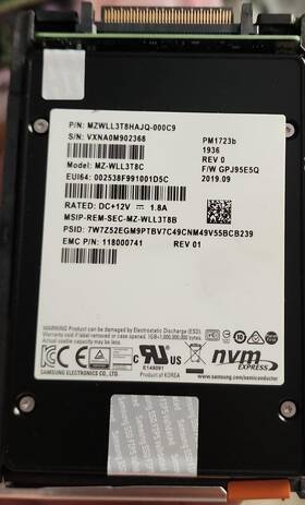 Mzwll3t8c Samsung Dell Emc Powerstore 500t 1000t 3000t - 3.84tb Hard Drive Nvme