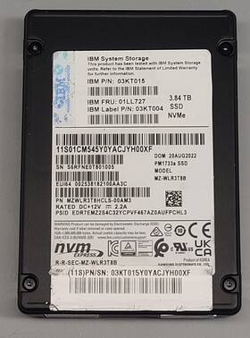 Mzwlr3t8hcls-00am3 Samsung Pm1733a 3.2tb Mz-wlr3t8b Ibm 01ll727 15mm Server Ssd U3 2.5 Nvme Gen4
