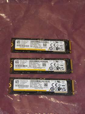 5ss0w79493 Samsung Pm9a1 Lot Of 3 Oem Lenovo 1tb M.2 Pcie 4.0 Nvme Opal Ssds -