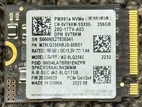 S66nx2t836541 Samsung P991a Nvme 256ggb Ssd M.2 2230