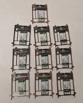 Samsung Sandisk 683346903336 Lot Of 10 Mixed Msata 128gb Ssd With Sata Caddy/adapter Wiped And Tested