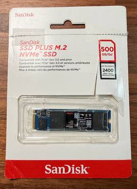Sandisk 619659208264 Ssd Plus M.2 Nvme 500gb Pcie Gen 3.0 Used Great Condition
