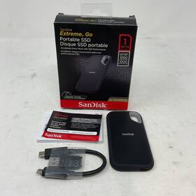 Sandisk 619659213206 Extreme Go Portable External Ssd Drive Black Usb-c 1 Tb Water Resistant