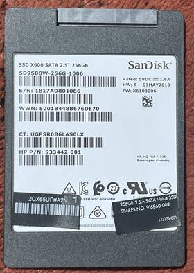 933442-001 Sandisk Hp 256gb Triple-level Cell Sata 6gb/s 2.5-inch Solid State Drive