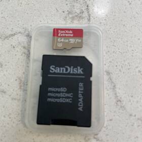 Sdsqxah064ggn6gn Sandisk 64gb Extreme Microsd Memory Card For Mobile Gaming Gopro Video Etc