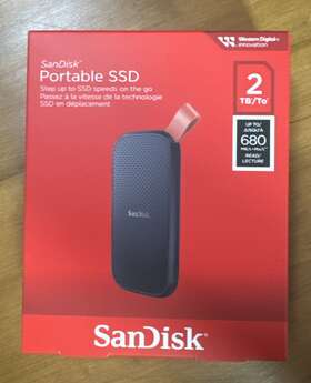 Sdssde302t00g25 Sandisk 2tb Portable External Ssd - Up To 680mb/s Usb-c Usb 3.2 Gen 2 New