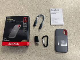 Sdssde61-1t00-ac Sandisk Extreme Nvme Portable 1tb External Solid State Drive Usb 3.2 Gen 2 Usb-c