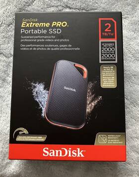Sdssde81-1t00-g25 Sandisk Extreme Pro Portable 2tb 2000 Mb/s Read/write Usb-c External Ssd Drive