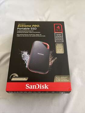 Sdssde81-4t00-g25 Sandisk New - Extreme Pro Portable External Ssd 4tb Sdssde81-4t00