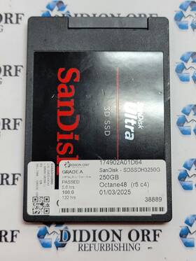 Sdssdh3250g Sandisk 250gb 2.5 Inch Sata Ssd Grade A Sku 3786