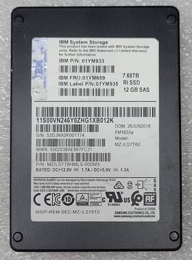 Xs7680se70103 Seagate 2d5265-039 7.68tb Ibm 01ym659 2.5 Ssd Sas 12.0 Gbps 512/4096