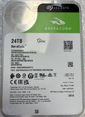 St24000dm001 Seagate Barracuda 24tb 7200rpm 512mb Sata 3.5 Inch Internal Hard Drive
