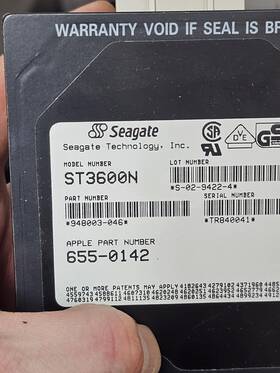 S-02-9422-4 Seagate St3600n Retro Apple Vintage 3.5 Inch Scsi Hard Drive 655-0142 /