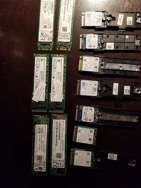 Cl1-8d256-hp Sk Hynix Lot Of 13 256gb Nvme M.2 2280 And 2230 Ssd- Assorted Wd M Kioxia