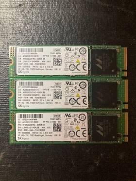 Hfm256gd9tng Sk Hynix Lot Of 3 Bc401 256gb M.2 2280 Nvme Ssd Excellent Health