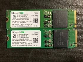 Hfs128gdjtng Sk Hynix Lot Of 2 Sc501 128gb M.2 2280 Nvme Ssd 100% Health