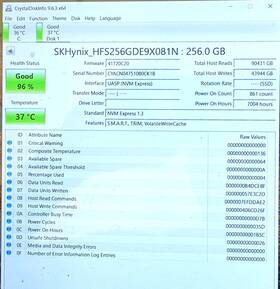 Hfs256gde9x08 Sk Hynix 256gb Nvme M.2 Pcie Gen3 X4 2280 Pc711 Solid State Drive