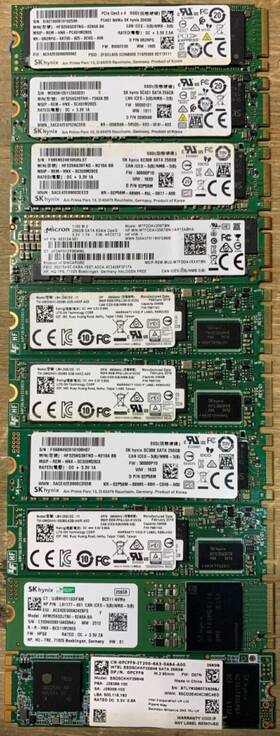 Liteonl8h256v2g11m22280256gb Sk Hynix Lot Of 9 Liteon And 256gb M.2 2280 Nvme Pcie Sata Ssd - Models In Desc