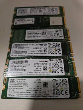 Ssds256m.2nvme512gbssd Sk Hynix Samsuang Intel Lot Of 6 Pieces Ssd 3 X 256gb Nvme And 2 M.2 1 512gb