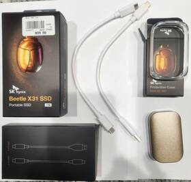 Skhpu3-001t Sk Hynix Beetle X31 1tb Usb-a Portable External Ssd - Champagne Gold