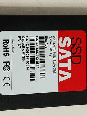 41-ssd212-064a Storace Lot Of 2 64 Gb Sata Iii 2.5 In Solid State Drive