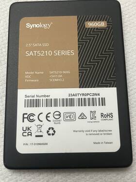 Sat5210-960g Synology 960gb 2.5 Inch Sata Internal Ssd Trim Support Black