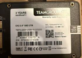T253e2002t0c101 Team Group Ex2 2.5 Inch 2tb Ssd Internal Solid State Drive