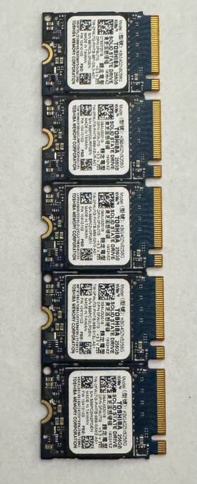 Kbg402 Toshiba 5x 256gb Kbg402- M.2 Nvme Solid State Storage Drive Tested And Wiped