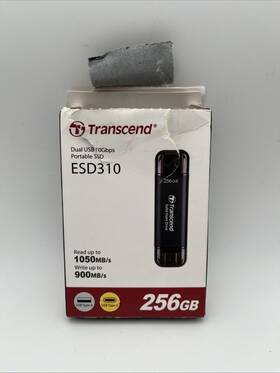 Ts256gesd310c Transcend Esd310c 256gb Usb-a Portable External Ssd - Black