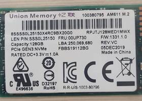 Sss0l25150 Union Memory 128gb Ssd Nvme M.2 Lenovo