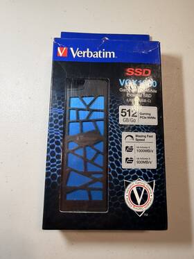 23942708841 Verbatim 512gb Vgx1000 Gaming Pcie Nvme External Ssd 70884